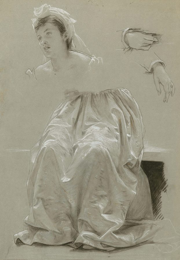 Hayez_studio_figura_femminile_Galleria_CarloVirgilio Hayez_studio_figura_femminile_Galleria_CarloVirgilio
