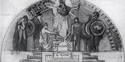 Antonio Rizzi (1869 - 1940) Bozzetto per Il Valore