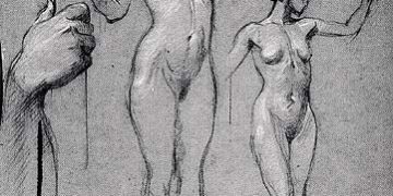 Antonio Rizzi – Studio di figura femminile per La Pace Antonio Rizzi - Studio di figura femminile per La Pace