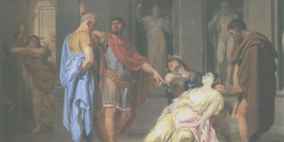 Domenico Corvi – Il giuramento di Bruto davanti al corpo di Lucrezia Domenico Corvi - Il giuramento di Bruto davanti al corpo di Lucrezia