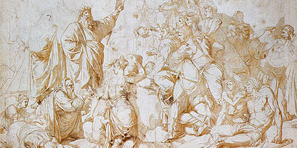 Giuseppe Sabatelli – Mosè fa scaturire l’acqua dalla roccia Giuseppe Sabatelli - Mosè fa scaturire l'acqua dalla roccia