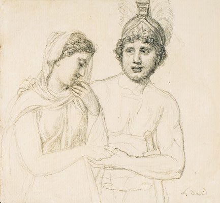 Jaques Louis David, La partenza di Ettore, 1817
