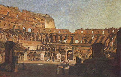 Jean Charles Geslin - Interno del Colosseo nella luce pomeridiana