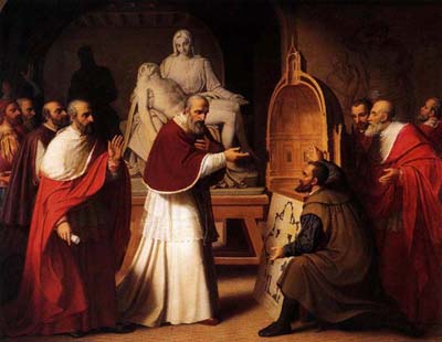 Peter Rittig - Papa Paolo III Farnese visita Michelangelo nel suo studio 