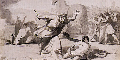 Pietro Benvenuti – Laocoonte combatte il serpente  per salvare i figli Pietro Benvenuti - Laocoonte combatte il serpente per salvare i figli