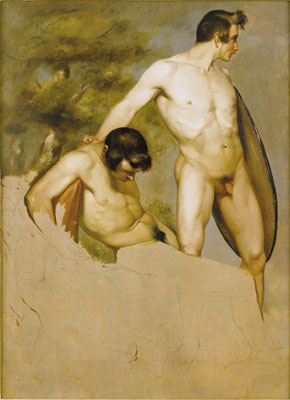 Placido Fabris - Accademia: due nudi virili, 1820 - 1824 circa