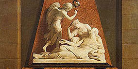 Stefano Tofanelli - Christopher Hewetson davanti al monumento di Richard Baldwin