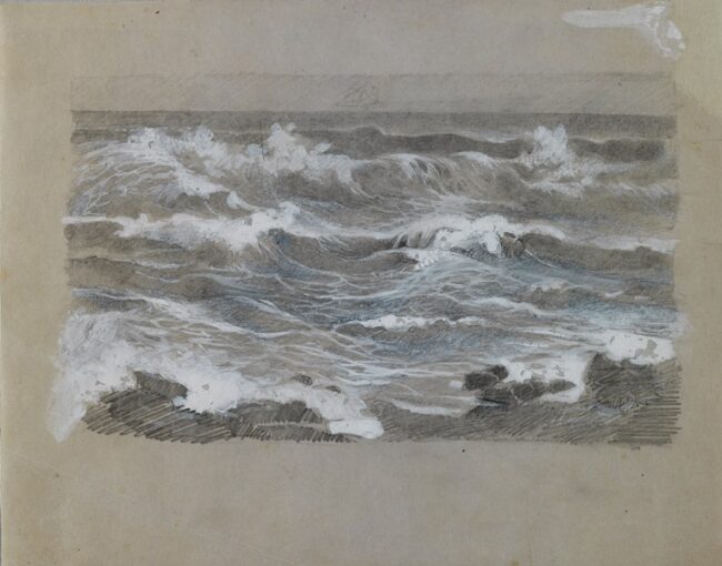 Studio di onde Giuseppe-Cellini-Studio-di-onde-1889-circa-matita-e-biacca-su-carta-velina
