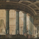 Giuseppe Borsato (Venezia 1771 –1849), Interno di un Pantheon dedicato agli illustri artisti veneziani, 1802