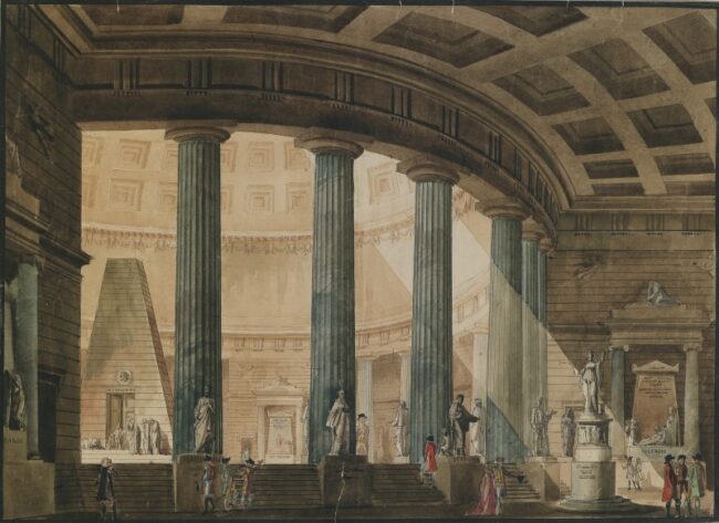 Giuseppe Borsato – Interno di un Pantheon dedicato agli illustri artisti veneziani Giuseppe Borsato - Interno di un Pantheon dedicato agli illustri artisti veneziani