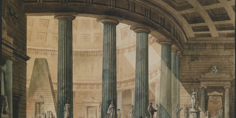 Giuseppe Borsato - Interno di un Pantheon dedicato agli illustri artisti veneziani
