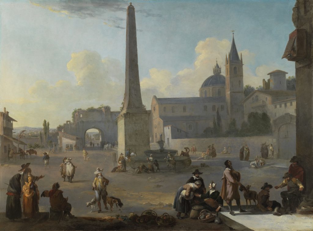 Johannes Lingelbach - Vita popolare a Piazza del Popolo