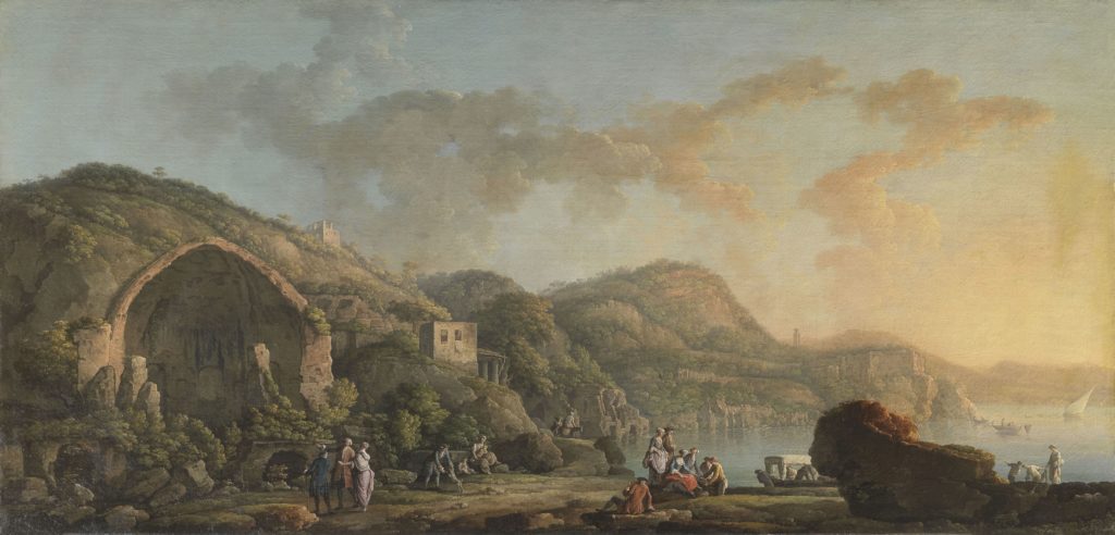 Carlo Bonavia - View of Baiae with the Temple of Diana