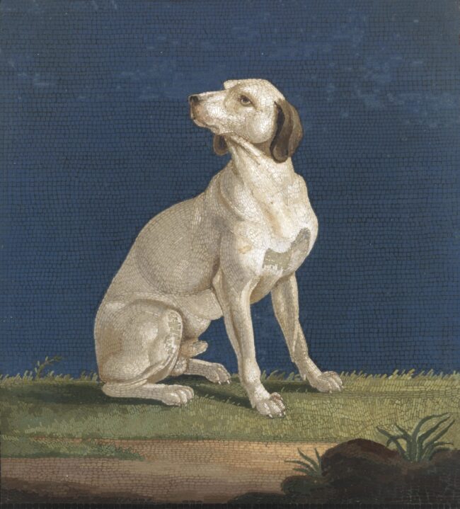 Raffaelli_Micromosaic_dog_Galleria_Carlo_Virgilio