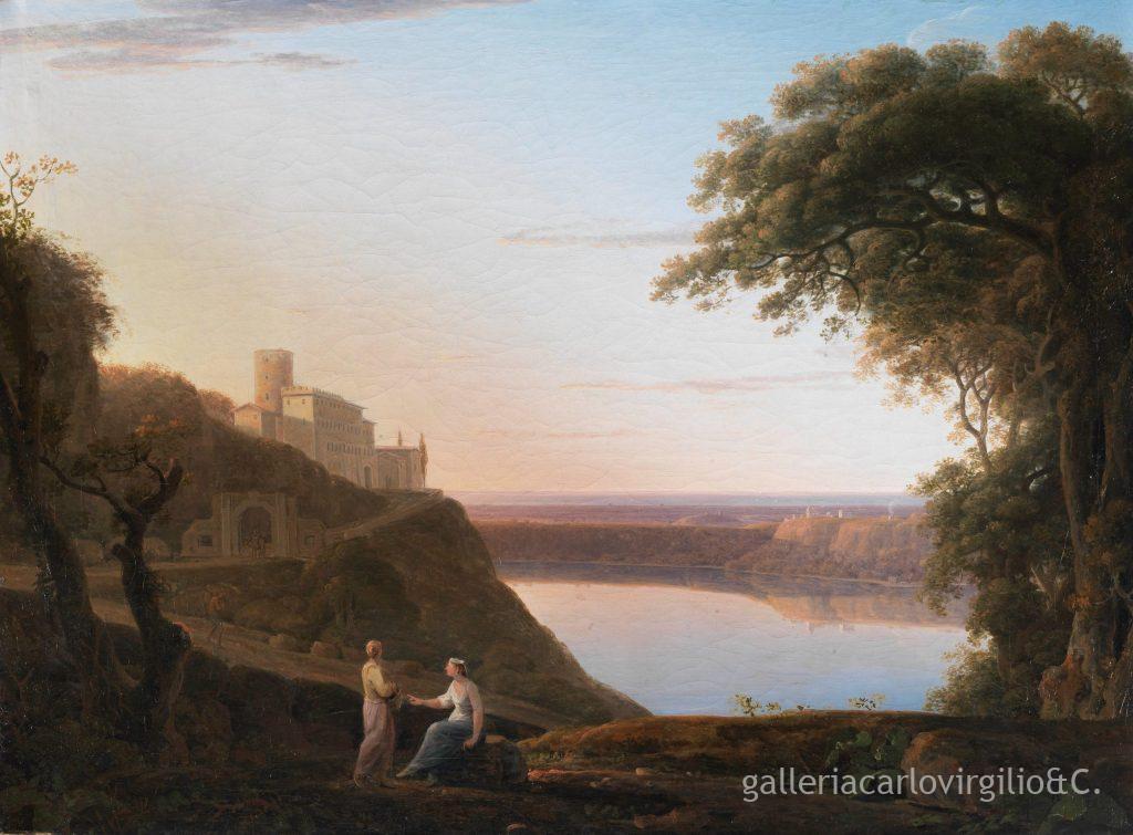Jacob More - View of the lake Nemi
