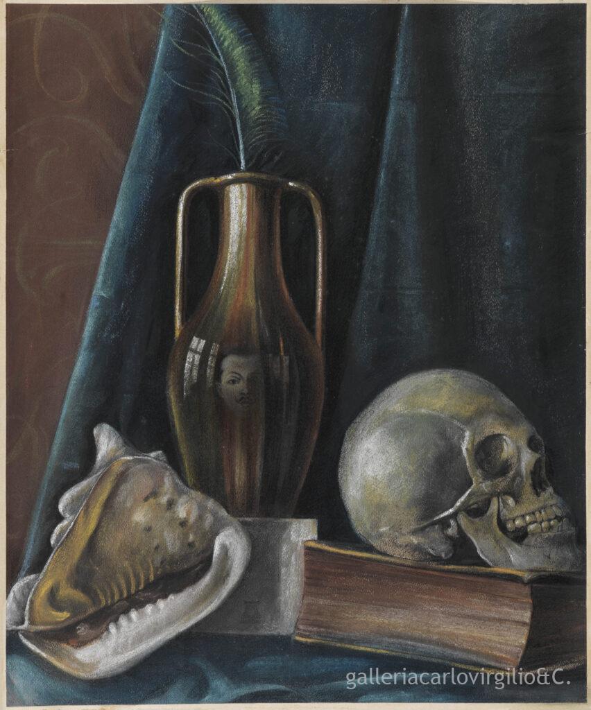 Alberto Martini - Vanitas with Self-Portrait