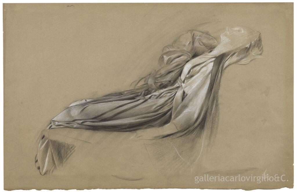 Adolf Hirémy Hirschl - Reclining draped female figure