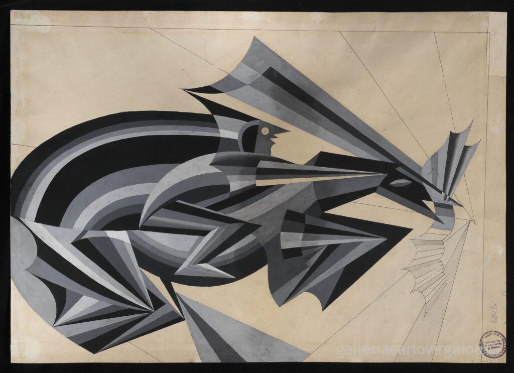 Fortunato Depero - Simultaneity: Muscles and Gears / Nitrite in Speed