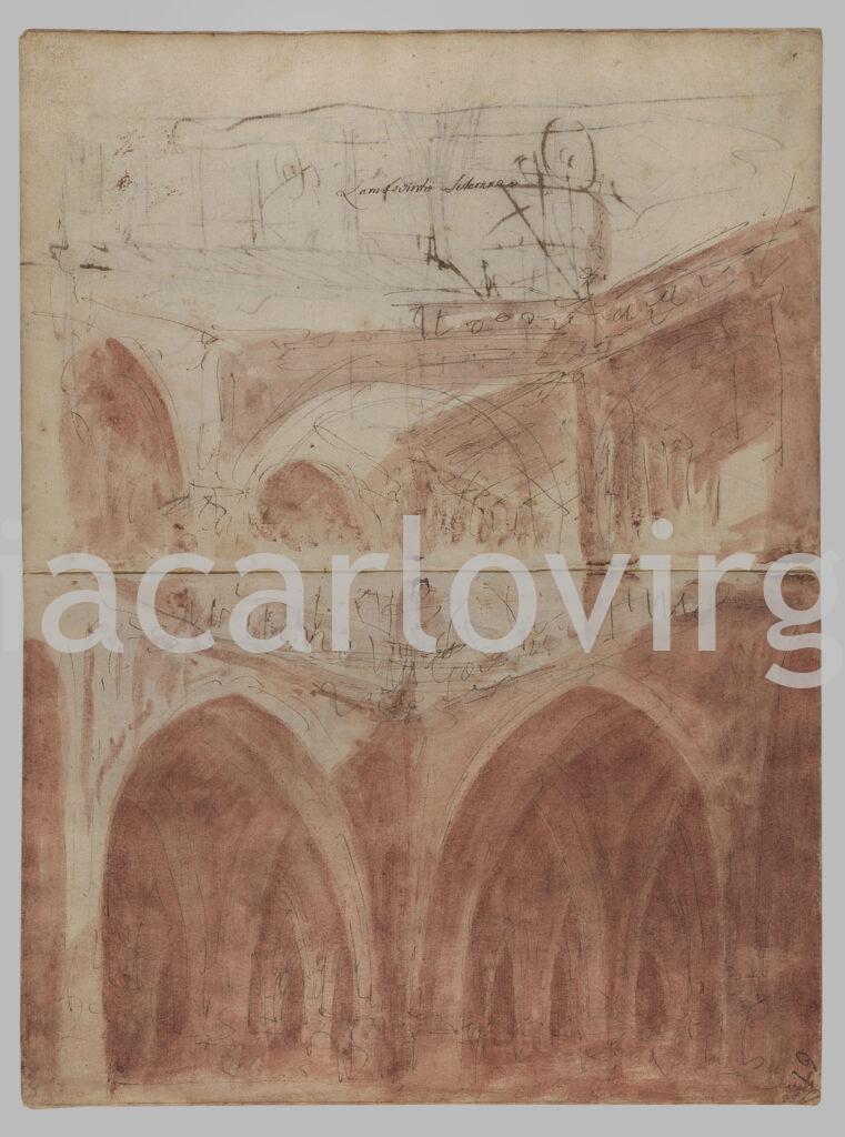 Galliari: scenografia interno con archi