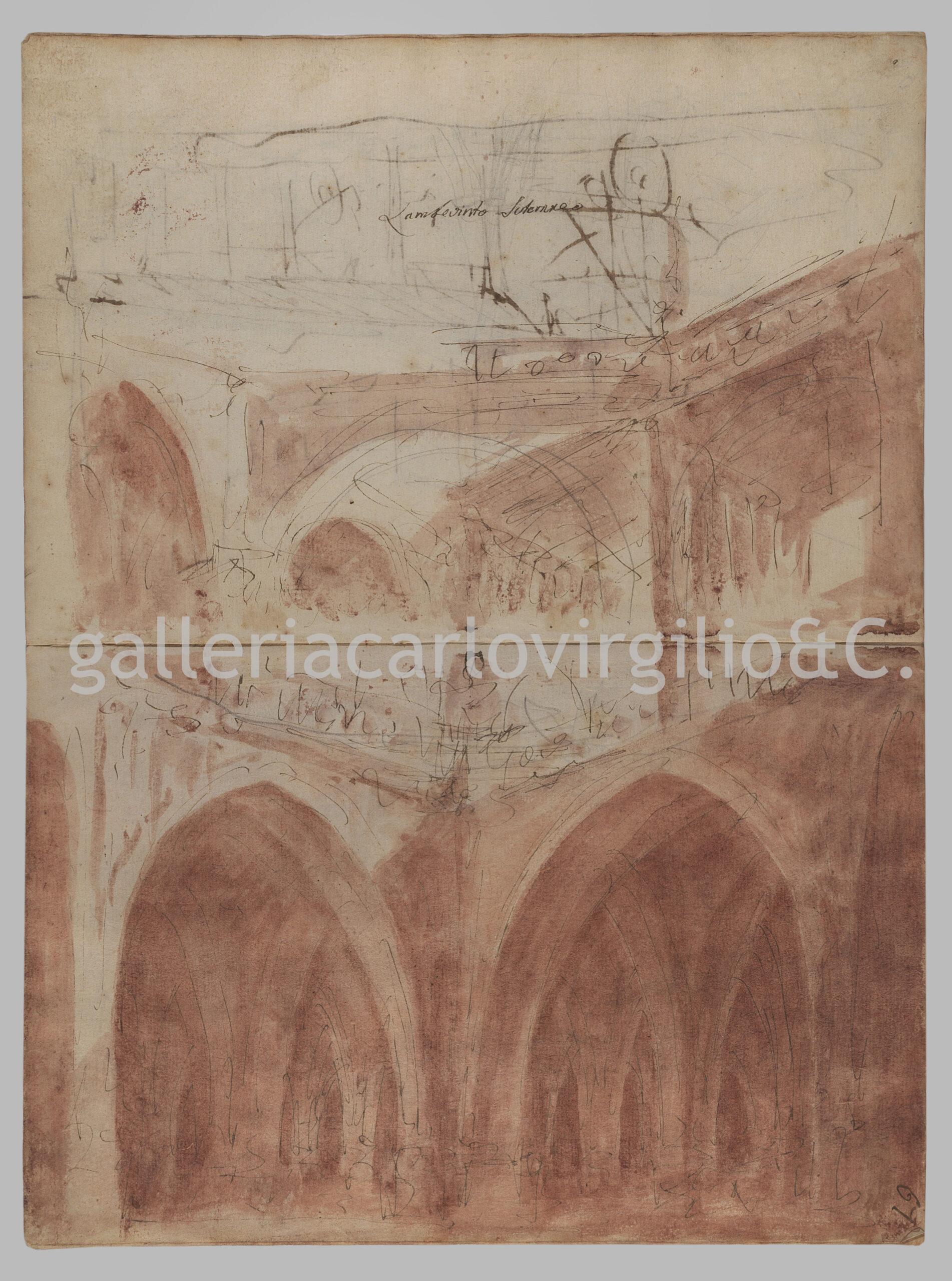 B_0168 jpg Galliari: scenografia interno con archi
