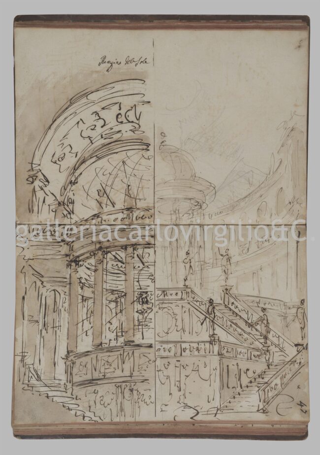 Galliari: scenografia tempietto circolare