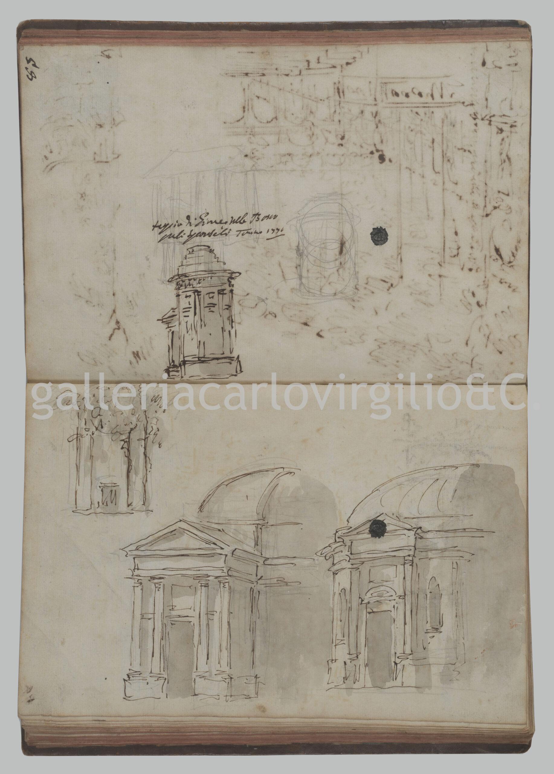 B_0292. jpg Galliari: schizzi tempietto