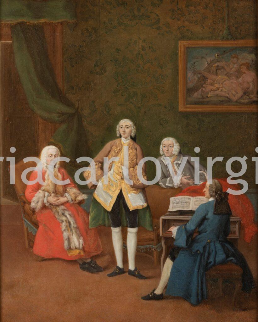 Pietro Longhi - Harpsichord concert (The singer Gioacchino Conti detto Gizziello)