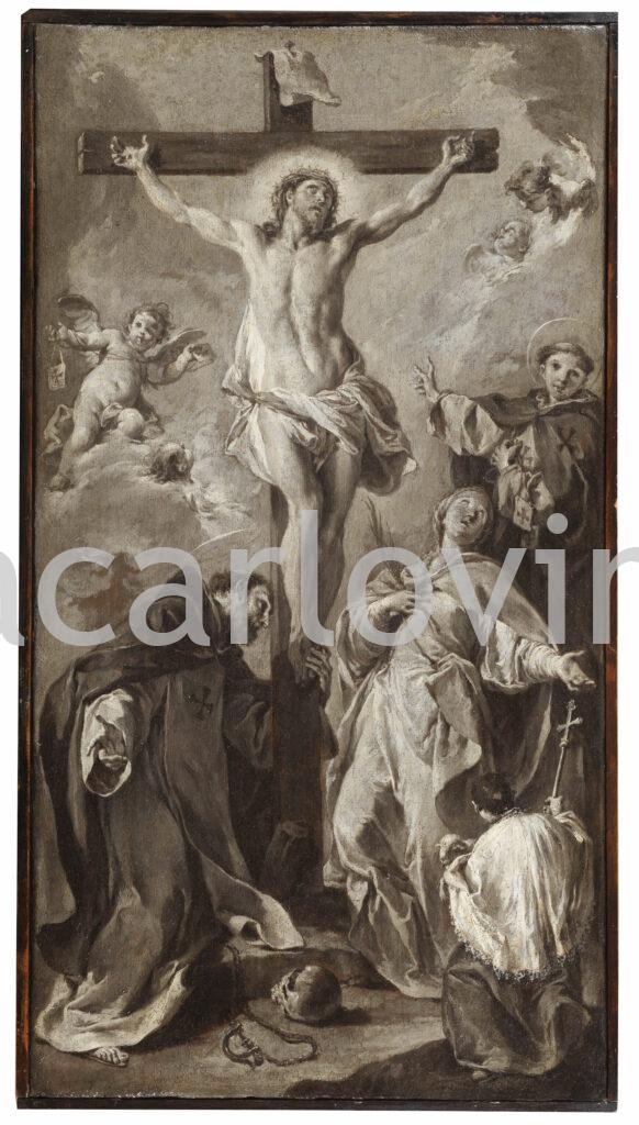 Giambattista Pittoni - Crucifixion with Saint Agnes and Trinitarian Saints