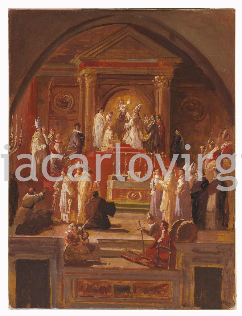 Francesco Podesti - Dispute over the Immaculate Conception Dogma