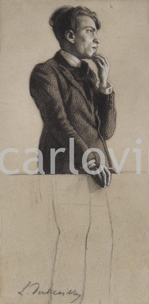 Leonardo Dudreville - Study of a man at the balustrade