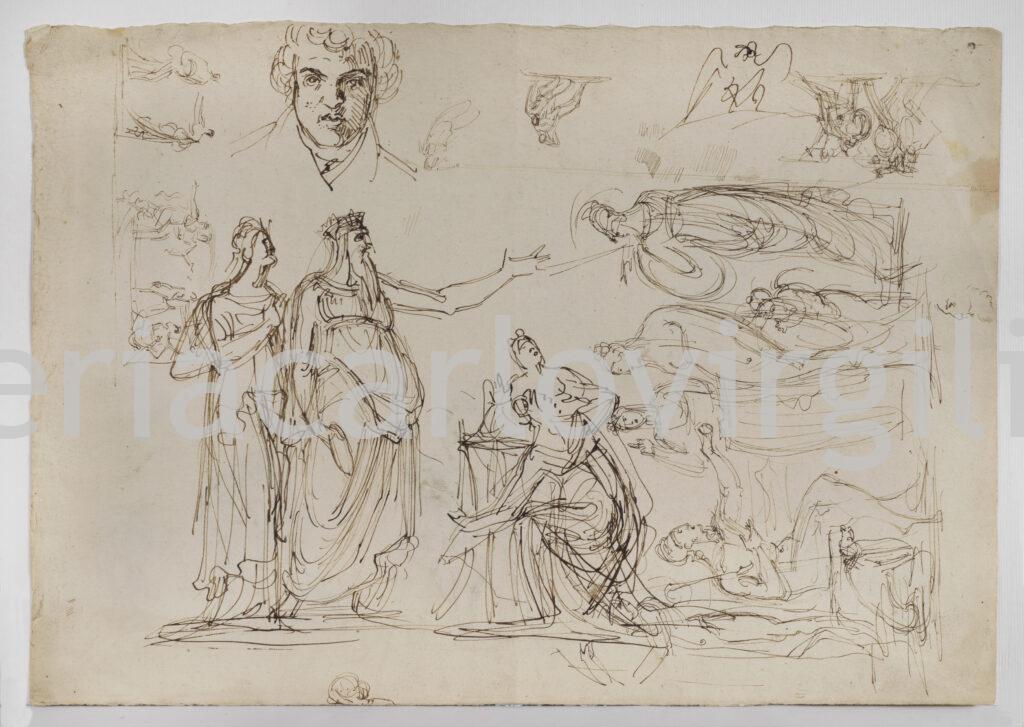 Luigi Sabatelli - Self-portrait and studies